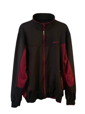 Track Jacket Rdruko Men's Full Zip Black Maroon Extra Large NWOT